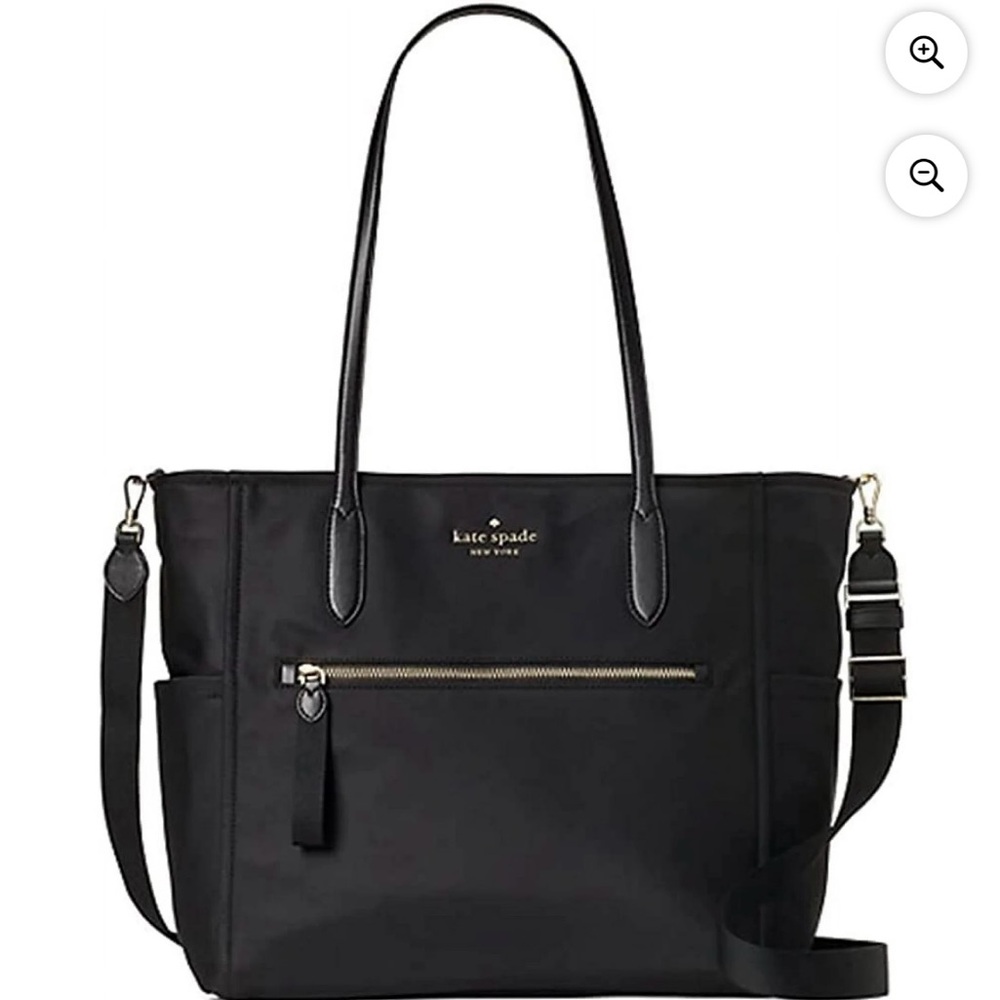Kate Spade black tote/diaper bag
